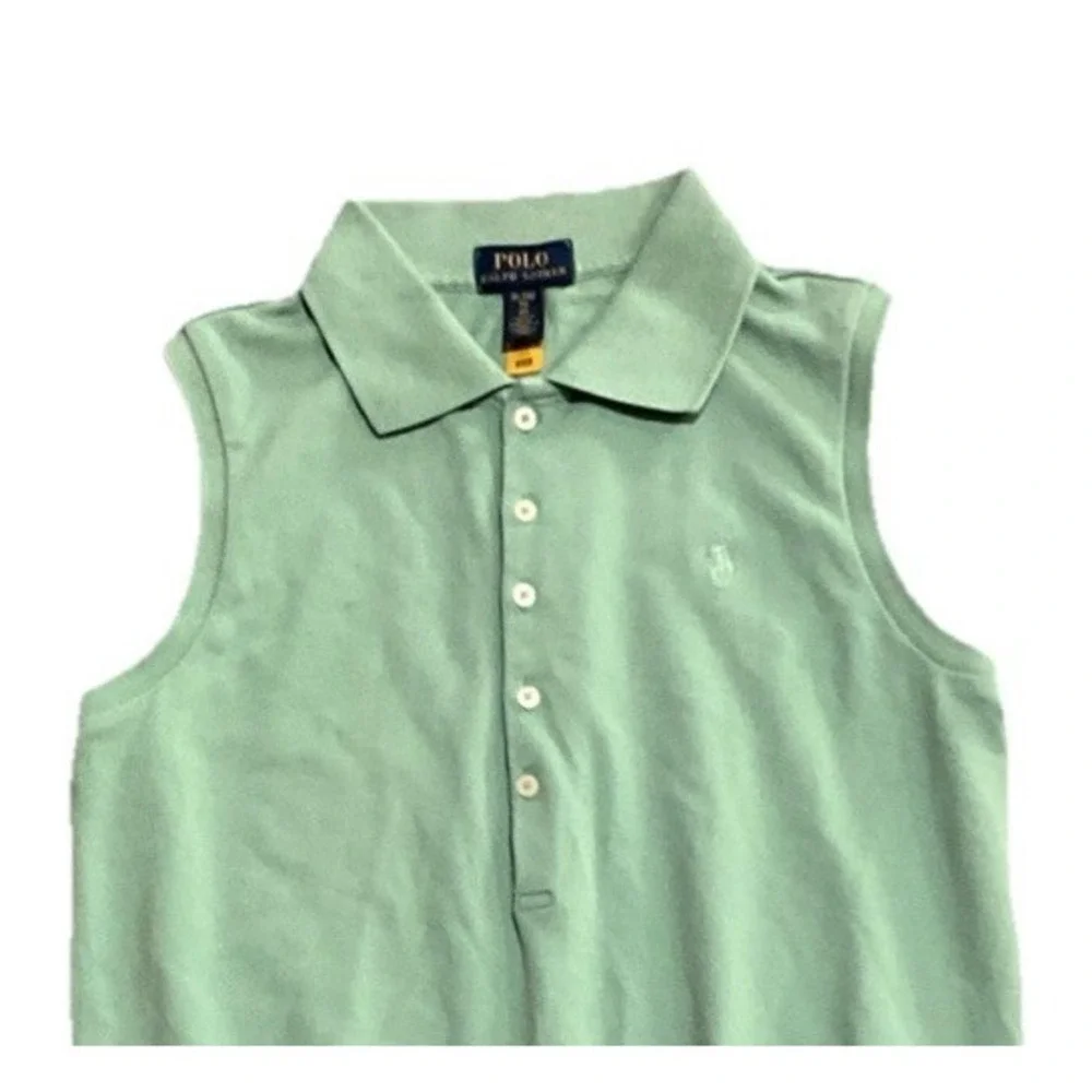 Polo Ralph Lauren Eyelet Mesh Romper Green‎ Pony Embroidered Pockets Girls XL 16